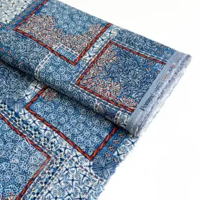 Viskóza RADIANCE Patchwork blue digital print
