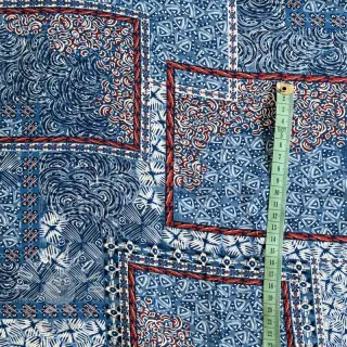 Viskóza RADIANCE Patchwork blue digital print