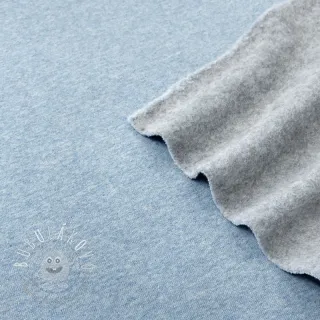 Teplákovina počesaná JOGGING blue melange