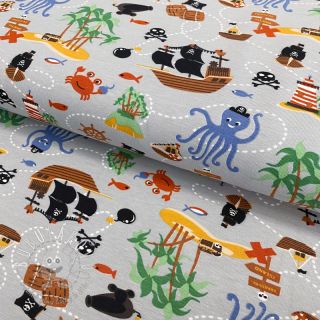 Úplet Pirates island light grey ORGANIC
