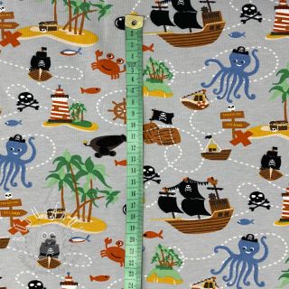 Úplet Pirates island light grey ORGANIC