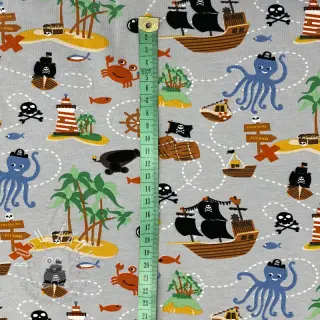 Úplet Pirates island light grey ORGANIC
