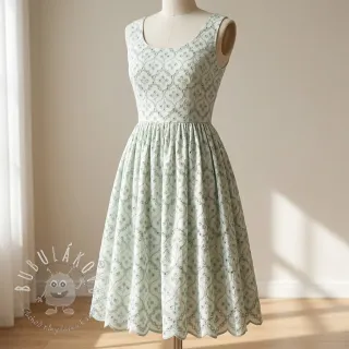 Bavlnená látka EMBROIDERY Lilian mint