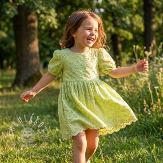 Bavlnená látka EMBROIDERY Rosemary lime