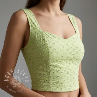 Bavlnená látka EMBROIDERY Rosemary lime