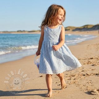 Bavlnená látka EMBROIDERY Rosemary light blue