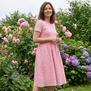 Bavlnená látka EMBROIDERY Rosemary rose