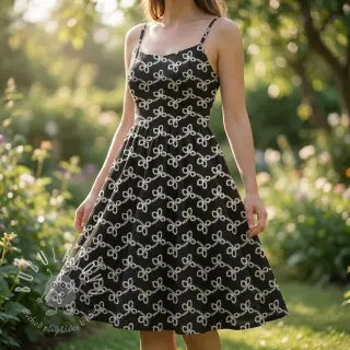 Bavlnená látka EMBROIDERY Rosemary black