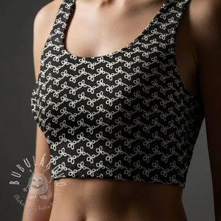 Bavlnená látka EMBROIDERY Rosemary black