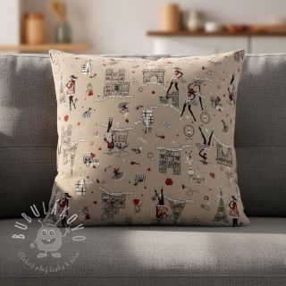 Dekoračná látka Linenlook Cute Paris multico