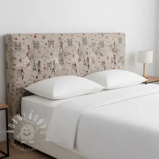 Dekoračná látka Linenlook Cute Paris multico