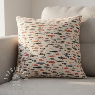 Dekoračná látka Linenlook Aquarium multico