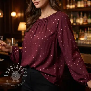 Viskóza LUREX burgundy