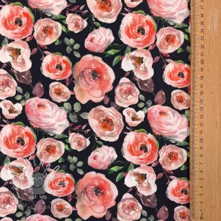 Úplet Roses navy digital print