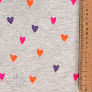 Úplet Hearts NEON ecru melange