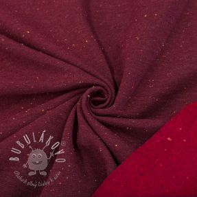 Teplákovina počesaná COSY burgundy melange