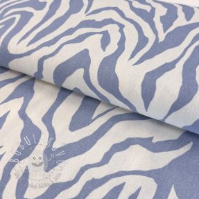 Viskóza s ľanom Animal skin blue