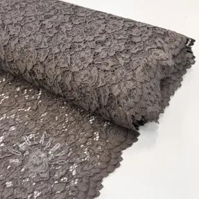 Čipka Scallop dark grey