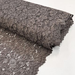 Čipka Scallop dark grey