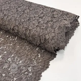 Čipka Scallop dark grey