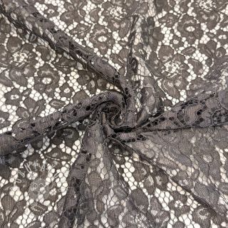 Čipka Scallop dark grey