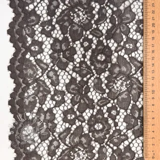 Čipka Scallop dark grey