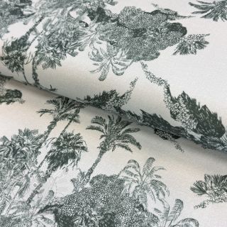 Dekoračná látka Forest green digital print