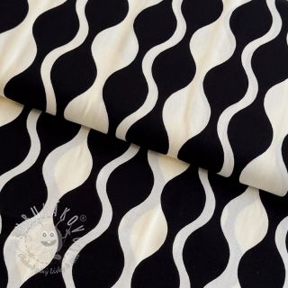 Viskóza ECOVERO Abstract black ecru