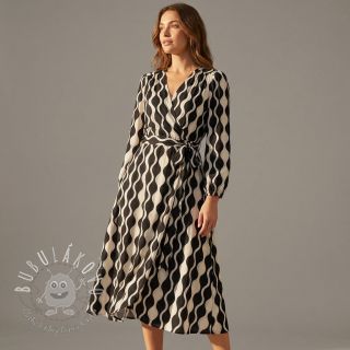 Viskóza ECOVERO Abstract black ecru