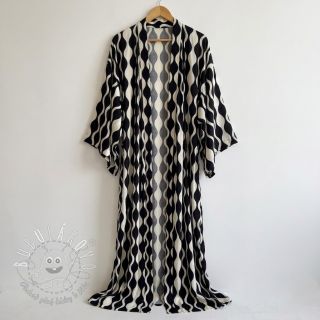 Viskóza ECOVERO Abstract black ecru