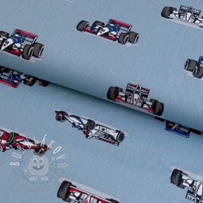 Bavlnená látka Cars light blue