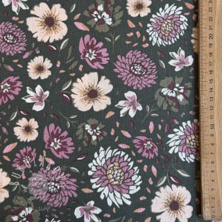 Ľan s viskózou Flowers seaweed