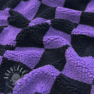 Kabátovina TEDDY JACQUARD Checks purple