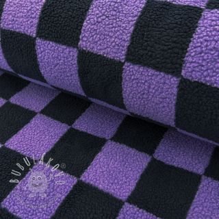 Kabátovina TEDDY JACQUARD Checks purple