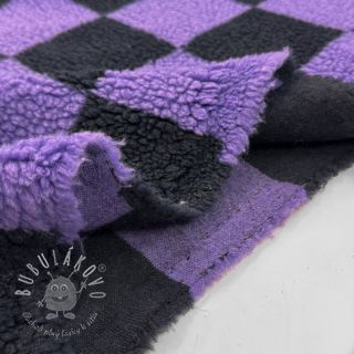 Kabátovina TEDDY JACQUARD Checks purple