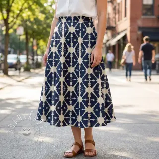 Bavlnená látka BATIK navy