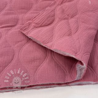 Dvojitá gázovina/mušelín QUILT Wave mauve