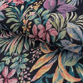 Dekoračná látka GOBELIN Flowers black