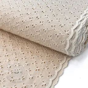 Bavlnená látka EMBROIDERY Rosemary beige