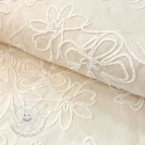 Bavlnená látka EMBROIDERY Chenille Manon design A