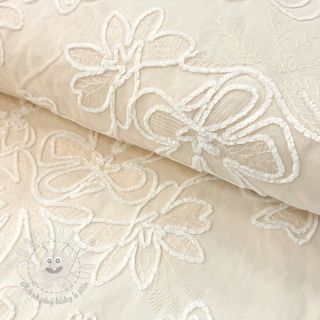 Bavlnená látka EMBROIDERY Chenille Manon design A