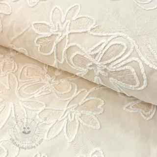 Bavlnená látka EMBROIDERY Chenille Manon design A