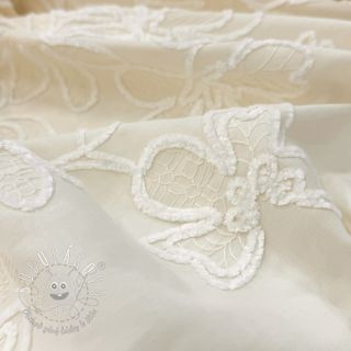Bavlnená látka EMBROIDERY Chenille Manon design A