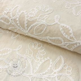 Bavlnená látka EMBROIDERY Chenille Manon design B