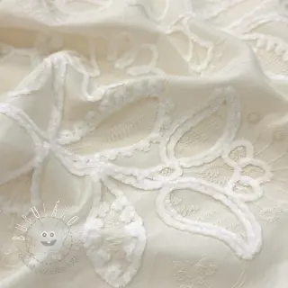 Bavlnená látka EMBROIDERY Chenille Manon design B