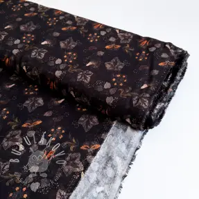 Viskóza RAYON POPLIN Dark barrock design A
