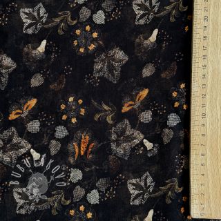 Viskóza RAYON POPLIN Dark barrock design A