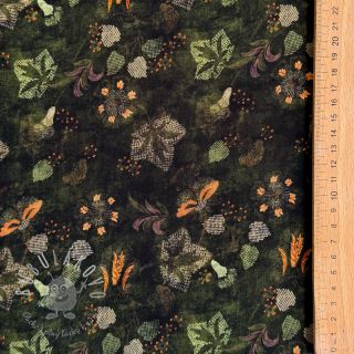 Viskóza RAYON POPLIN Dark barrock design B