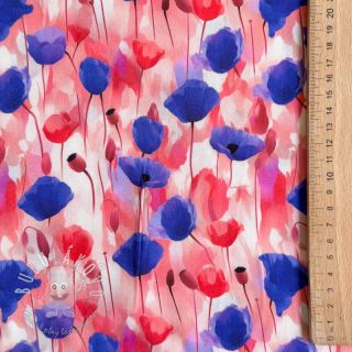 Viskóza RAYON POPLIN Poppys design A