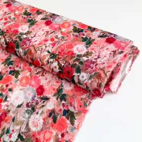 Viskóza RAYON POPLIN Wild flowers design B
